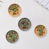 Five Gourds Refrigerator Magnet Bring Good Luck Wealth 3D Gourd Vine Round Refrigerator Magnet Home Office Kitchen Decoration