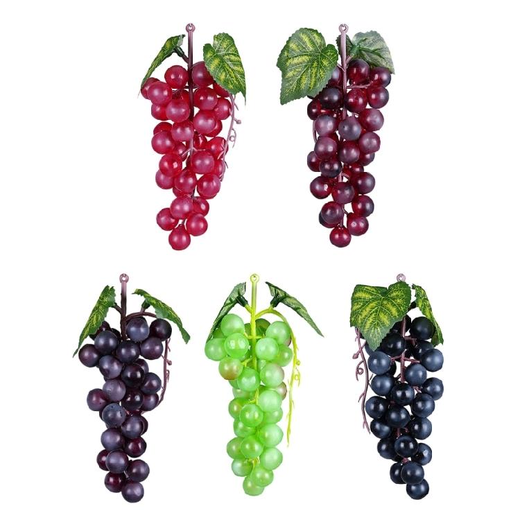 5 Strand Detailed Replicas Grape Faux PVC Fruit Decorations Perfect for Holiday Party Wedding Centerpieces