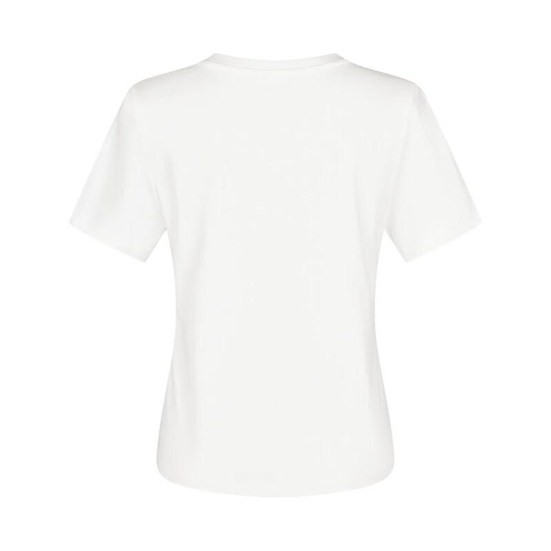 FivePlus Sweet V-Neck Pearl Pattern Short-Sleeve T-Shirt