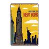 New York Kovové plakáty Vintage plechová cedule Vlajka USA Bar Pub Klub Záchod Nástěnná dekorace Domácí talíř Retro plakety 20x30 cm