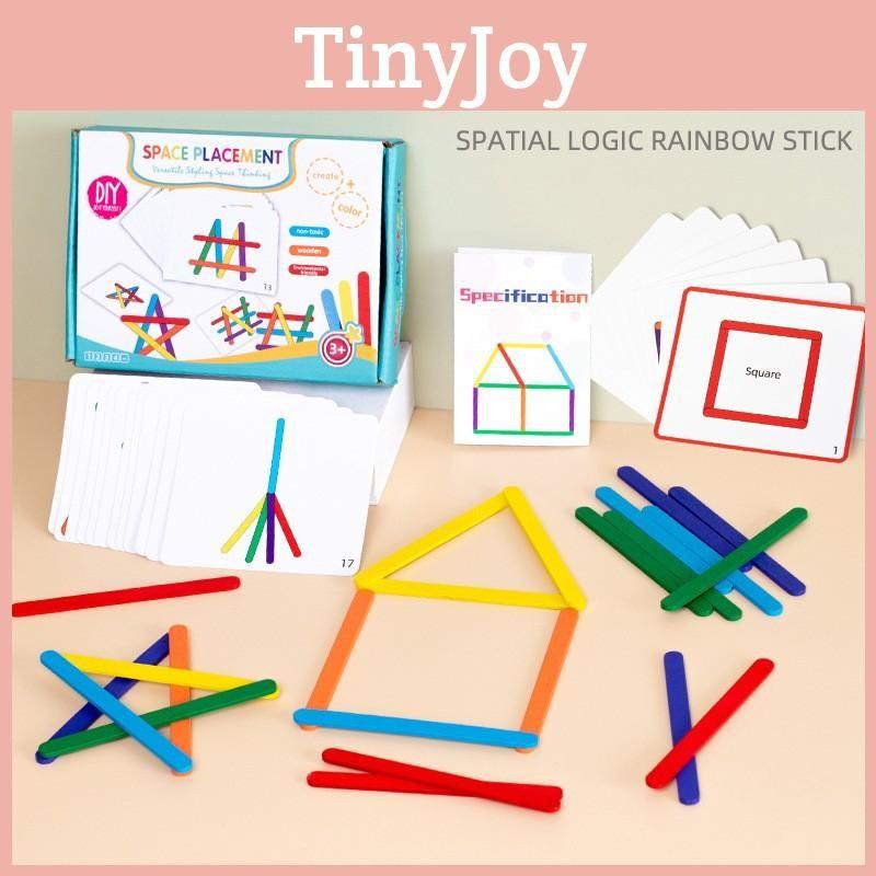 Wooden Counting Rainbow Educational Toy Preschoolers Primary School Students