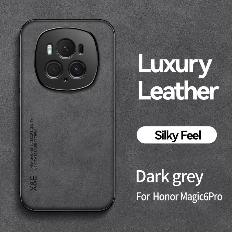 For Honor Magic6 Pro 5G Case Luxury Magnetic Leather Soft Phone Cases for Honer Honar Magic 6 Pro 5G 6.8" Back Cover Fundas