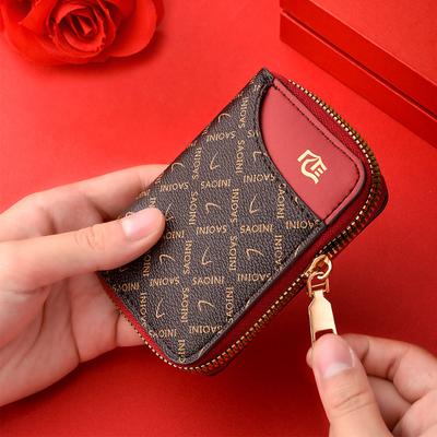 Nuovo Portafoglio Piccolo da Donna Senso Premium Personalità Portacarte da Credito Lady Moda Multi-Scomparto Portafoglio da Credito con Zip da Donna