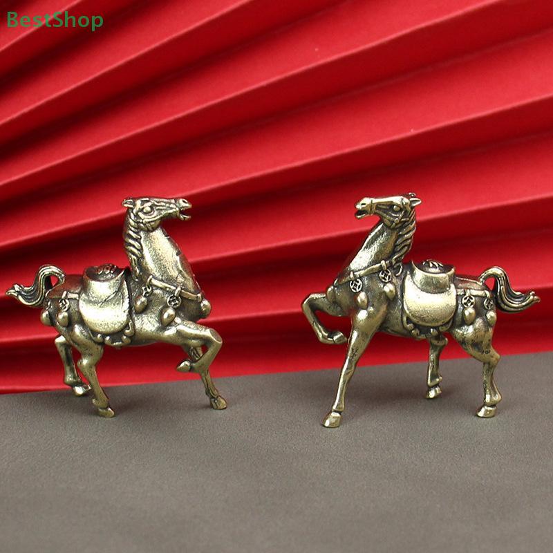 Vintage Pure Horse Crafts Copper Figurines, Home Desktop Decoration Enthusiasts Collect
