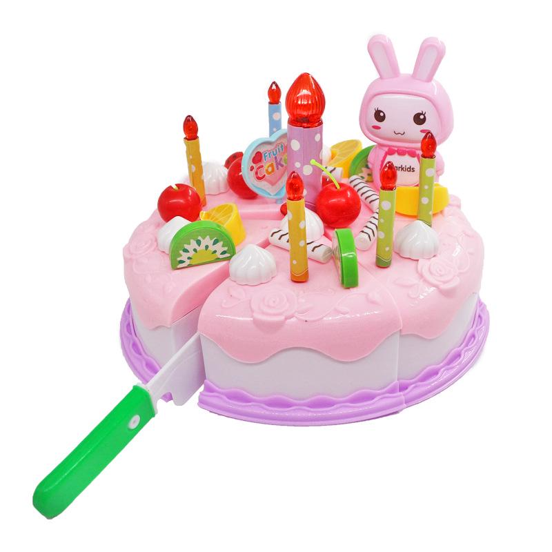 Kids' Cake and Fruit Cutting Playset - Fun Kitchen Toys for 3-Year-Olds