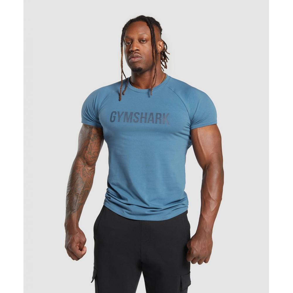 

Футболка GYMSHARK Apollo Выцветший синий A1A3D UCMG