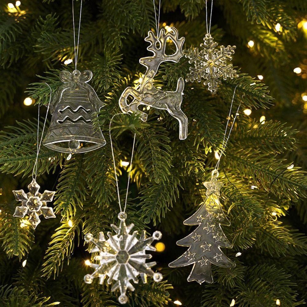 Crystal Ice Drop Snowflake Pendant Decorations Tree Hanging Decorations Party Supplies
