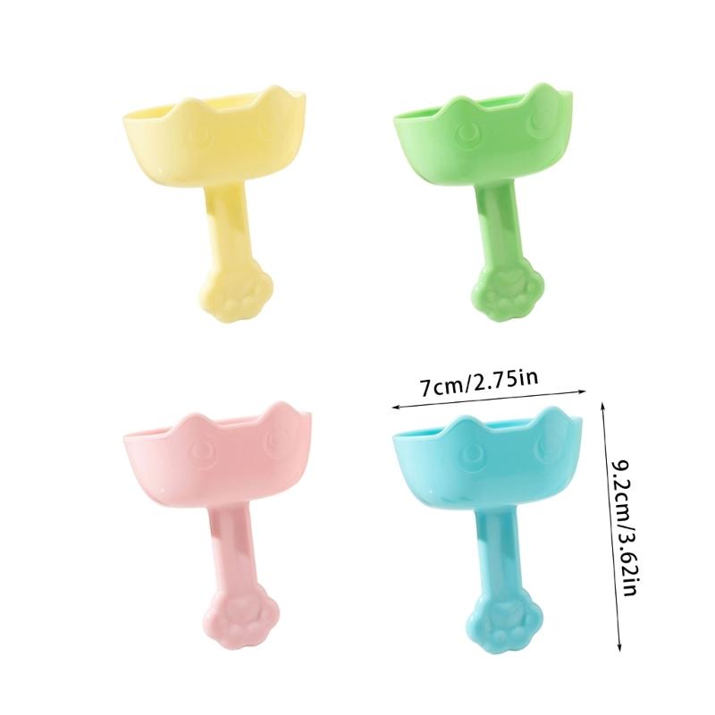 Pack of 4 Cat Shaped Ice Cream Holder Spill Proof Ice Lollys Protectors Frozens Treat Stand for Animal Enthusiasts