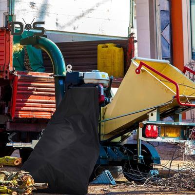 Wood Chipper Bag Thicken Fabric Wood Chip Collection Bag with Drawstring Double Rope Clip Large Capacity Reusable Sawdust Collection Bag for Wood
