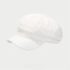 Solid Color Newsboy Cap PU Leather Peaked Cap Creative Gift Beret Hat  Cold Weather Use