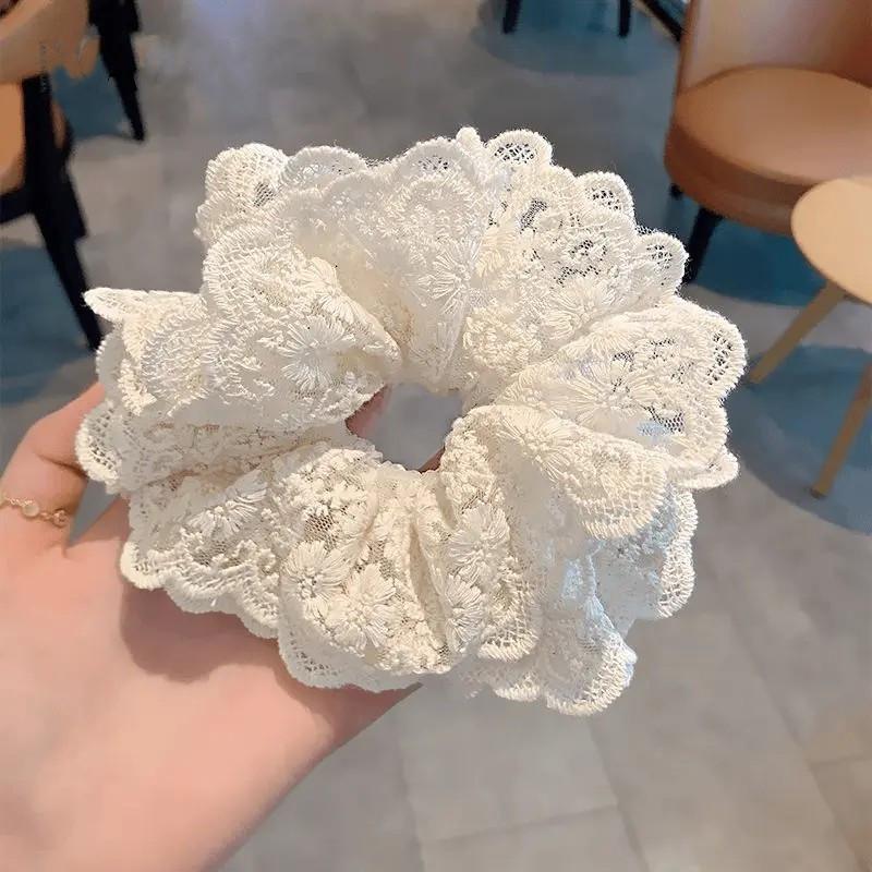 Vierlagiges Haargummi für Damen Elastischer Pferdeschwanzhalter Stirnband Haarband Haarschmuck