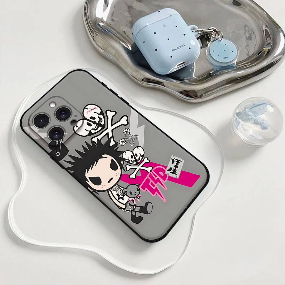 Japan T-Tokidokis Phone Case Phone Case For Iphone 17 16 15 11 13 14 Pro Max X Xr Xs Max 12mini Black Shell Cover Case