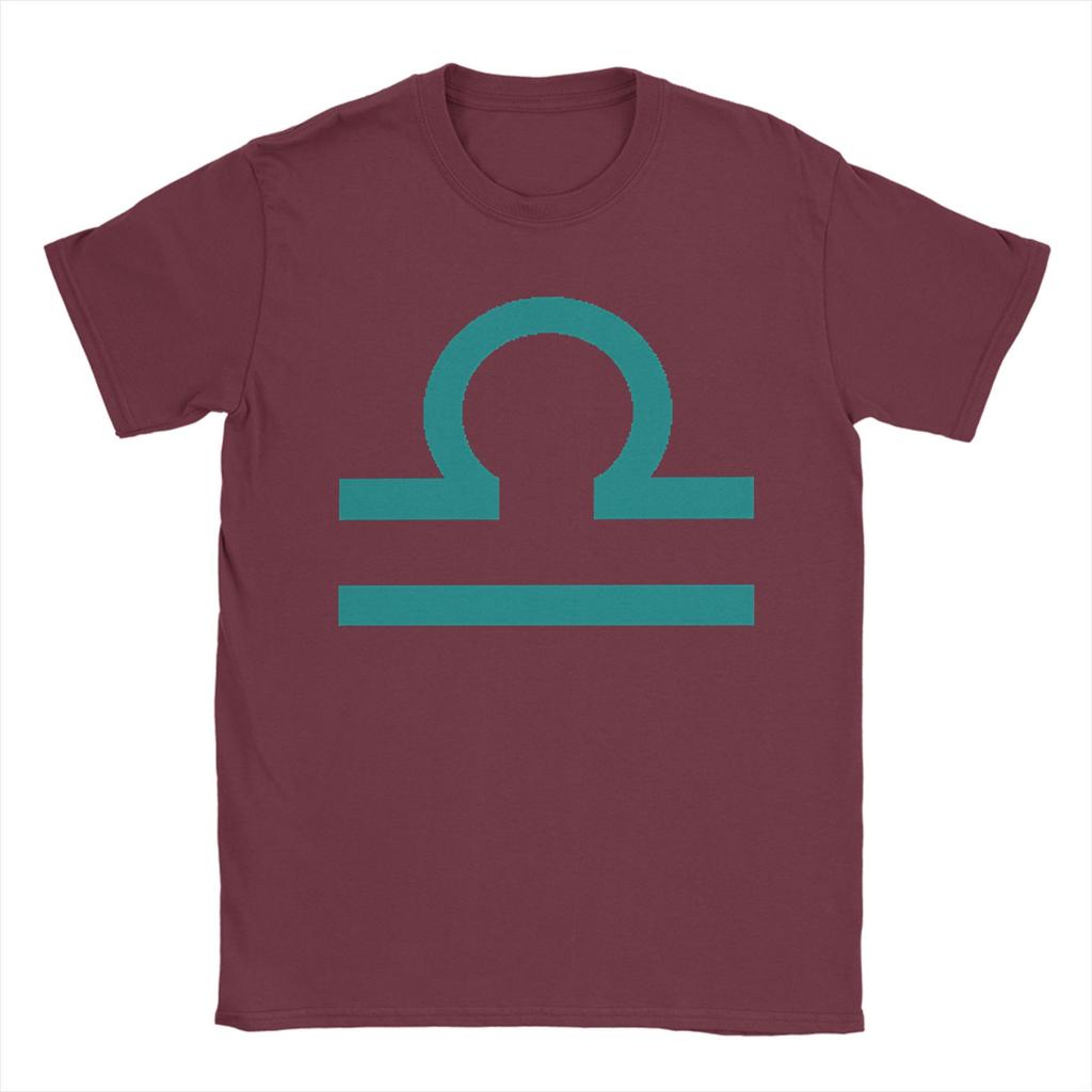 Humor libra teal sign latula terezi pyrope T-Shirt for Men Round Collar 100% Cotton T Shirts Short Sleeve Tees Clothing
