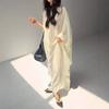 European and American Foreign Trade Women's 2026 Spring New Elegant Commuter High Neck 9/1/10 Sleeve Raglan Sleeve Loose Dress