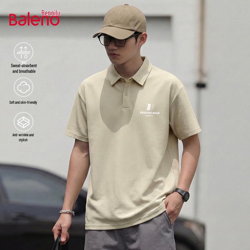 Baleno Men s Pique Cotton Short Sleeve Polo Shirt M