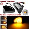 2PCS Smoked lens Amber LED Dynamic side Marker light turn signal lights for Smart Fortwo 451 MK1 & MKII 2007-2015