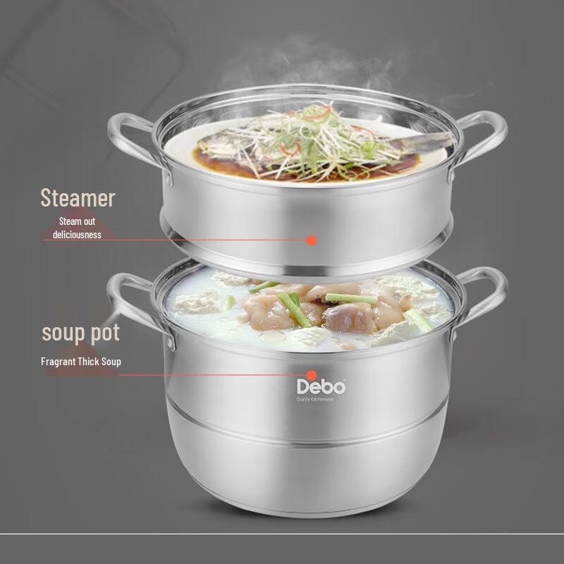 Debo DEP-575 Dual-Purpose Soup & Steamer Pot