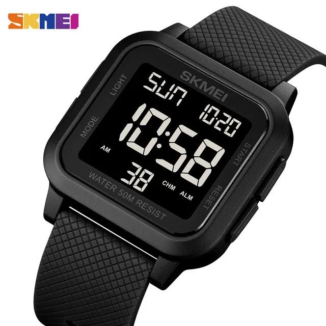 SKMEI 1894 Sport Elektronische Uhr für Herren Stoßfest Wasserdicht Countdown Herren Armbanduhr Militärischer Wecker 1960 Reloj Hombre