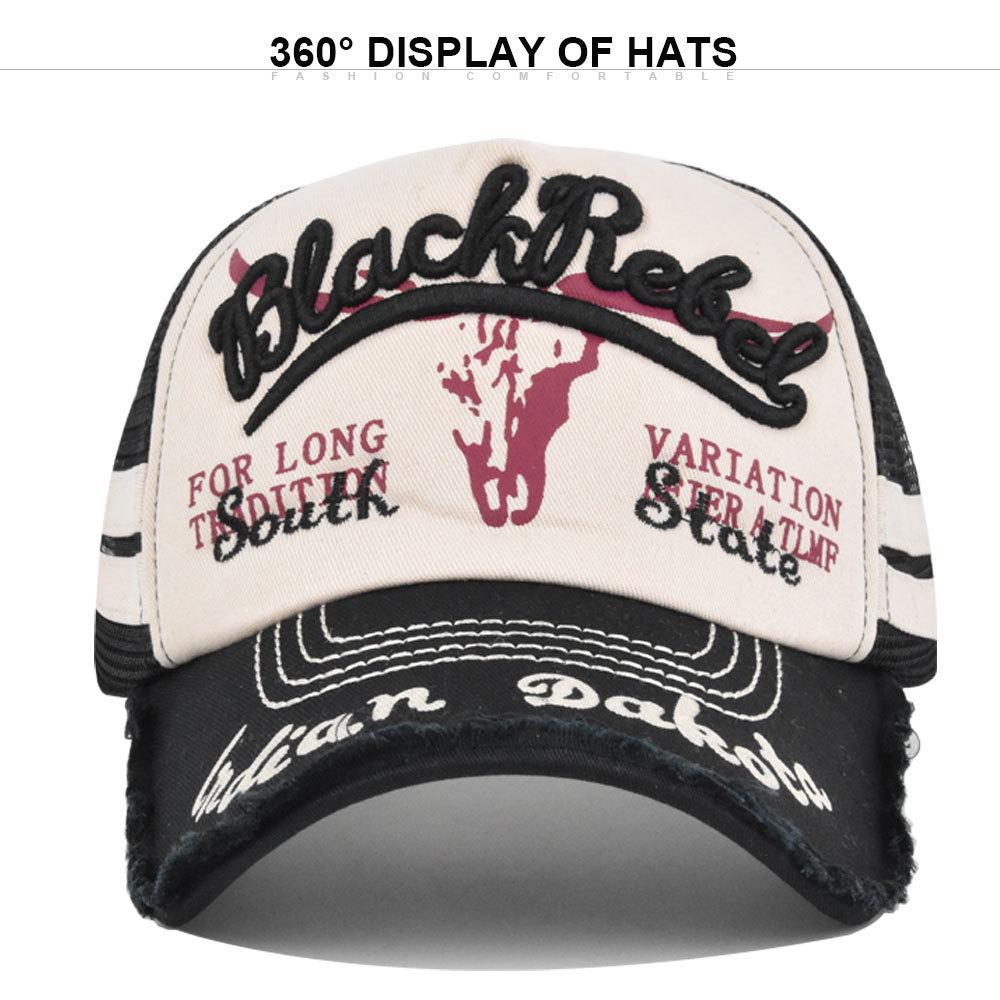 Kpop Fashion Streetwear Mesh Baseball Cap For Men Women High Quality Letter Embroidery Adjustable Washed Cotton Hip Hop Snap Hat