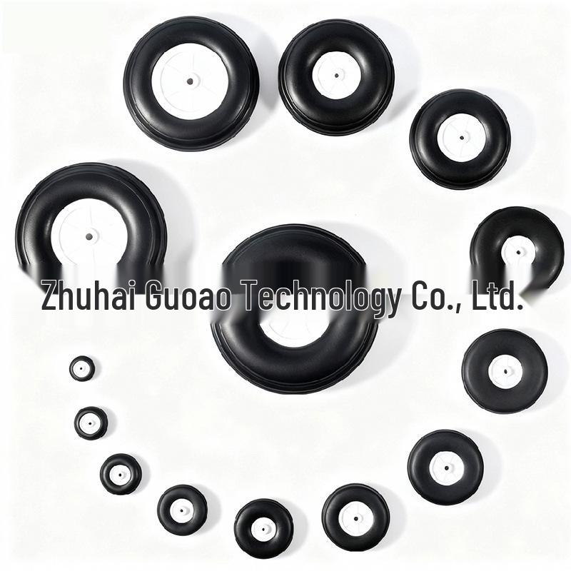 Realistic 20-127mm PU Tires & Sponge Wheels for Fixed-Wing RC Model Aircraft
