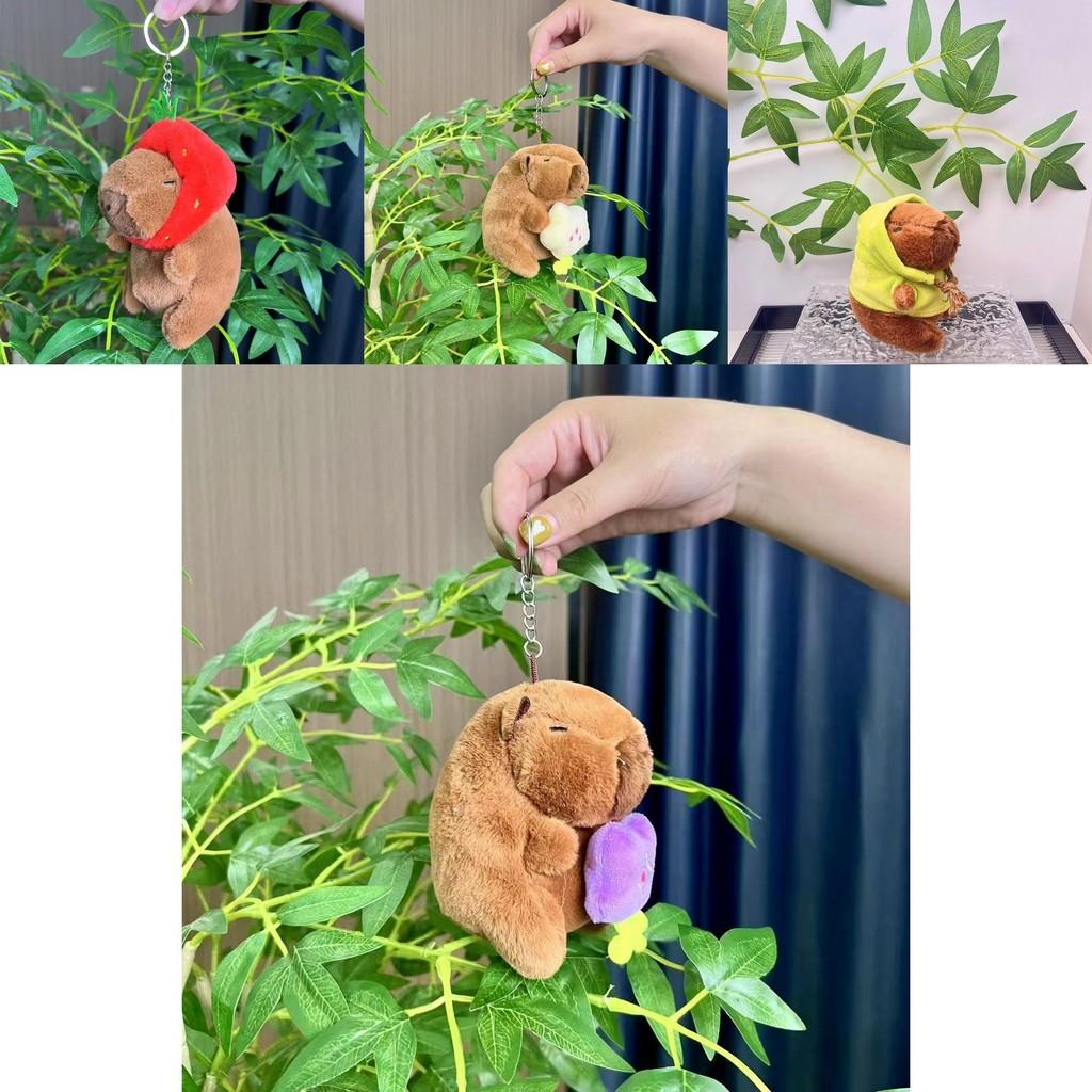 Charming Capybara Plush Keychain With Soft Fabric And Unique Colorful Styles