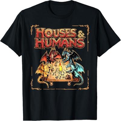 Houses and Humans Vintage Retro 90s Funny Gamer Gaming T-Shirt1