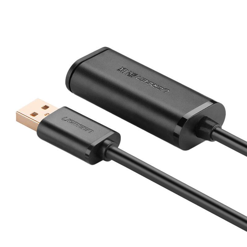 Kabel Przedłużający Usb 2.0 Ugreen Us121, Aktywny, 5M (Czarny)