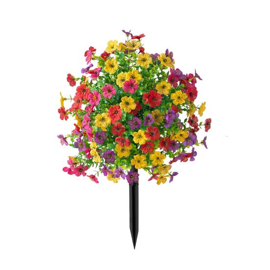 22  Artificial Violet Flower Topiary Ball Tree UV Resistant Fake Bushes Shrubs разноцветный