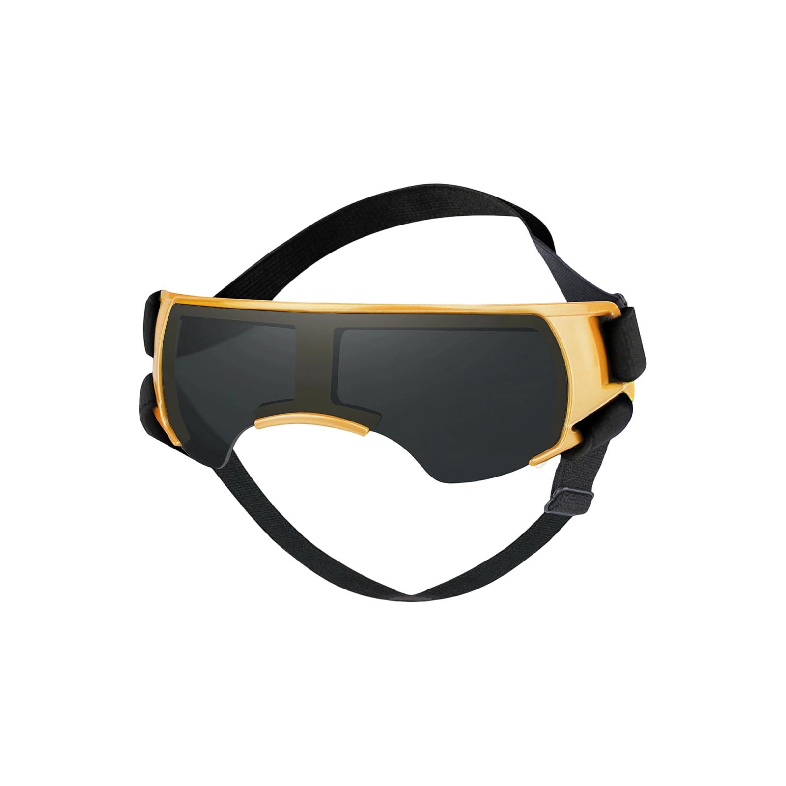 

Pet Protective Sunglasses UV Protection Windproof Goggles Adjustable Strap Comfortable Fit Outdoor Eye Shield for Dogs Cats One Size золотой