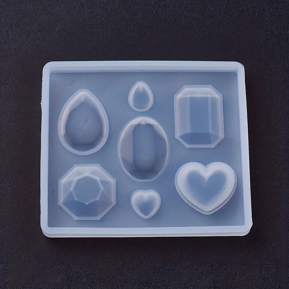 DIY Silicone Mold for Pendant Making, Resin Casting Mold for Epoxy Jewelry Making, Heart&Oval&Droplet&Octagon Shapes, Perfect for DIY Crafts