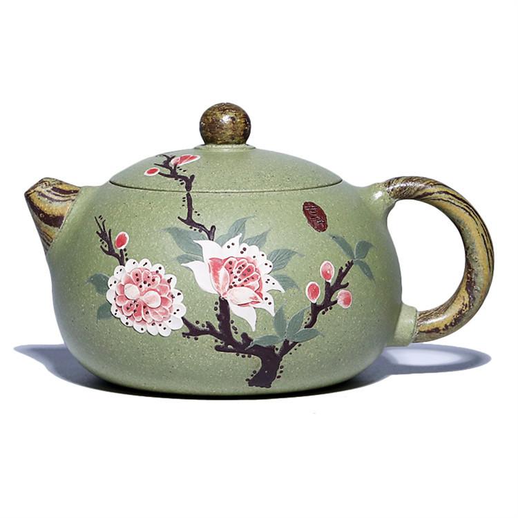 

210ml Aesthetic Yixing Purple Clay Teapots Handmade Xishi Pot Raw Ore Bean Green Mud Kettle Chinese Zisha Tea Set Collection