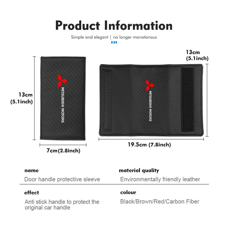 Innere Türgriff-Schutz-Zubehör gegen Abnutzung für Mitsubishi Lancer ASX Pajero Mirage Attrage Xpander Outlander