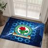Blackburn Rovers Football Design Crystal Velvet Carpet Cozy Non?Slip Printed Rug For Bedroom Living Room Entrance