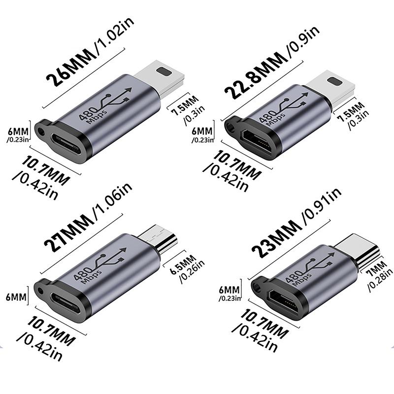 1 buc Adaptor USB-C la Micro USB Mini USB Tip-C Mamă la Micro USB Tată Convertor Pentru Telefon Tabletă Cameră Adaptor de Încărcare