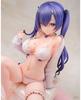 21CM Anime Blue Ghost Girl Figure Anime Model Toys Sexy Sitting Ornament Underwear Can Undress Pajamas Dress Up Comes With Stool