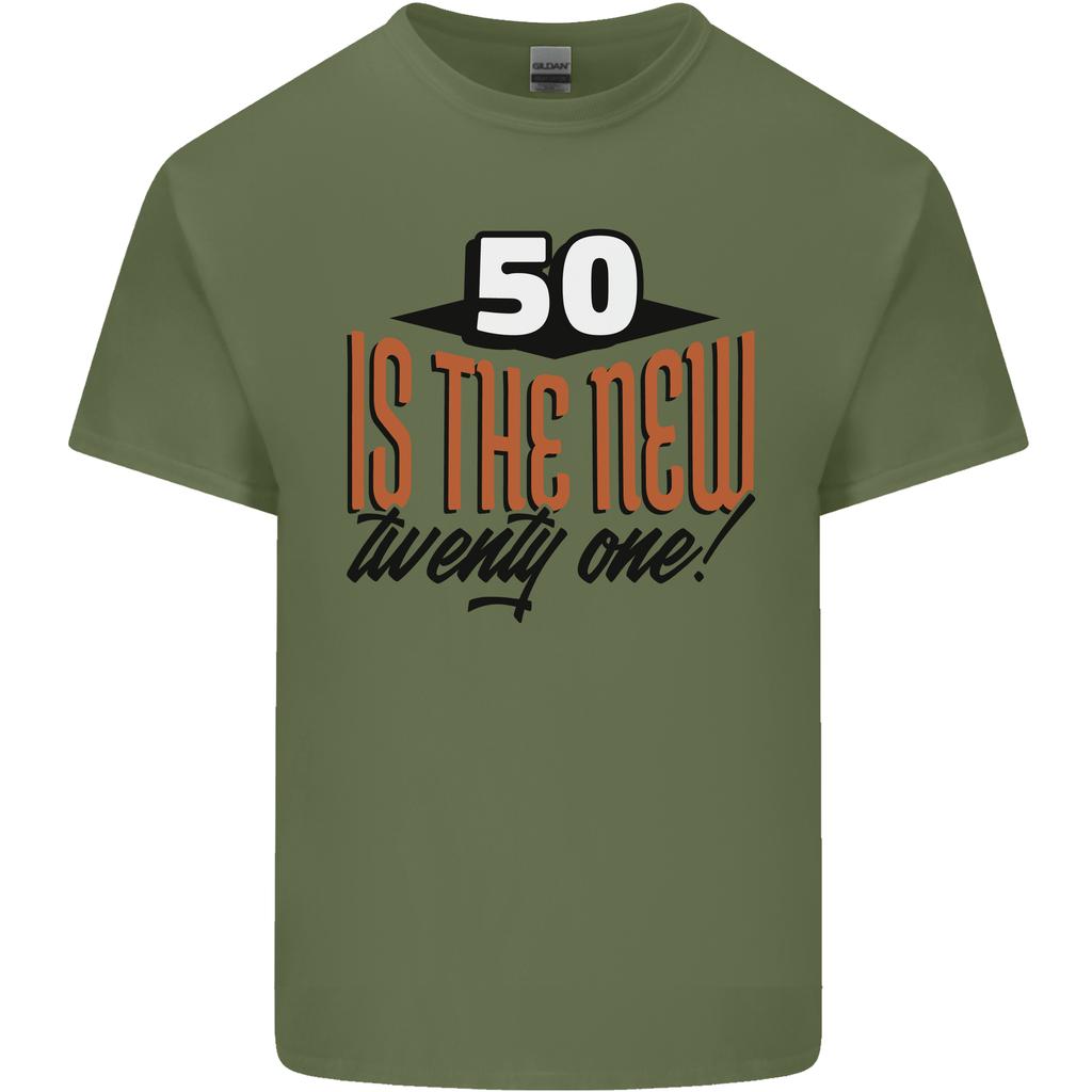 50th Birthday 50 is the New 21 Funny Unisexs Light Cotton TShirt