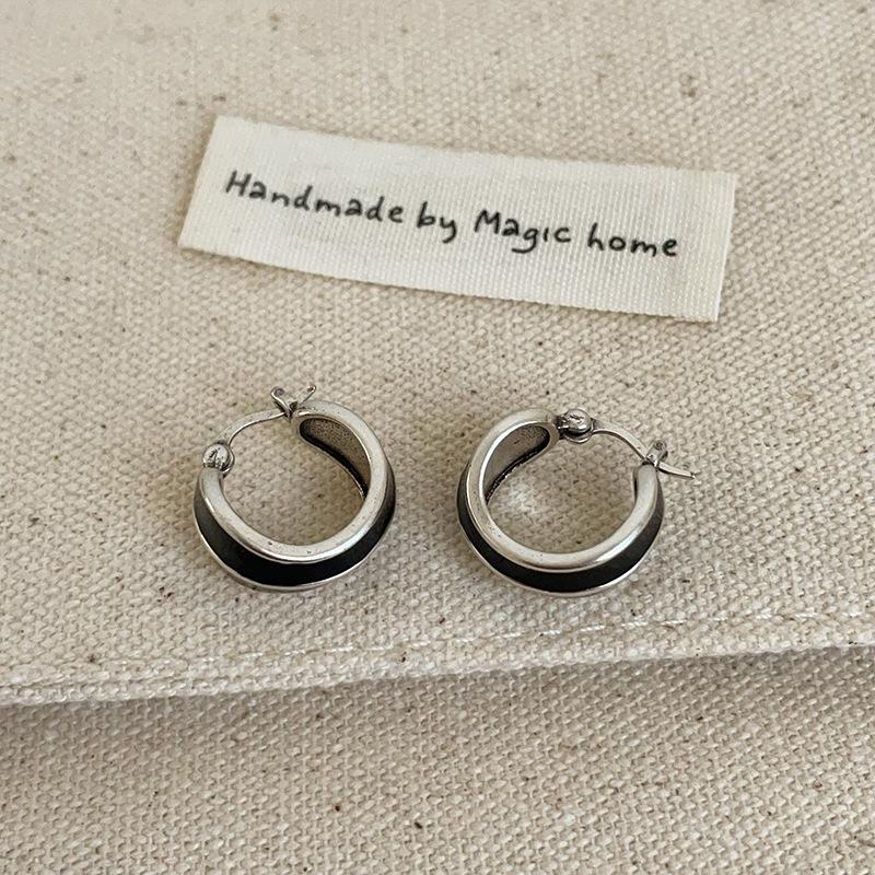 

Геометрические капли масла круглые старые металлические серьги-пряжки женские нишевые высокие чувства индивидуальность мода темперамент универсальные серьги