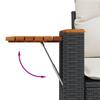 Vidaxl 10-Cz. Garden Lounge Set, Cushions Black Rattan Pe