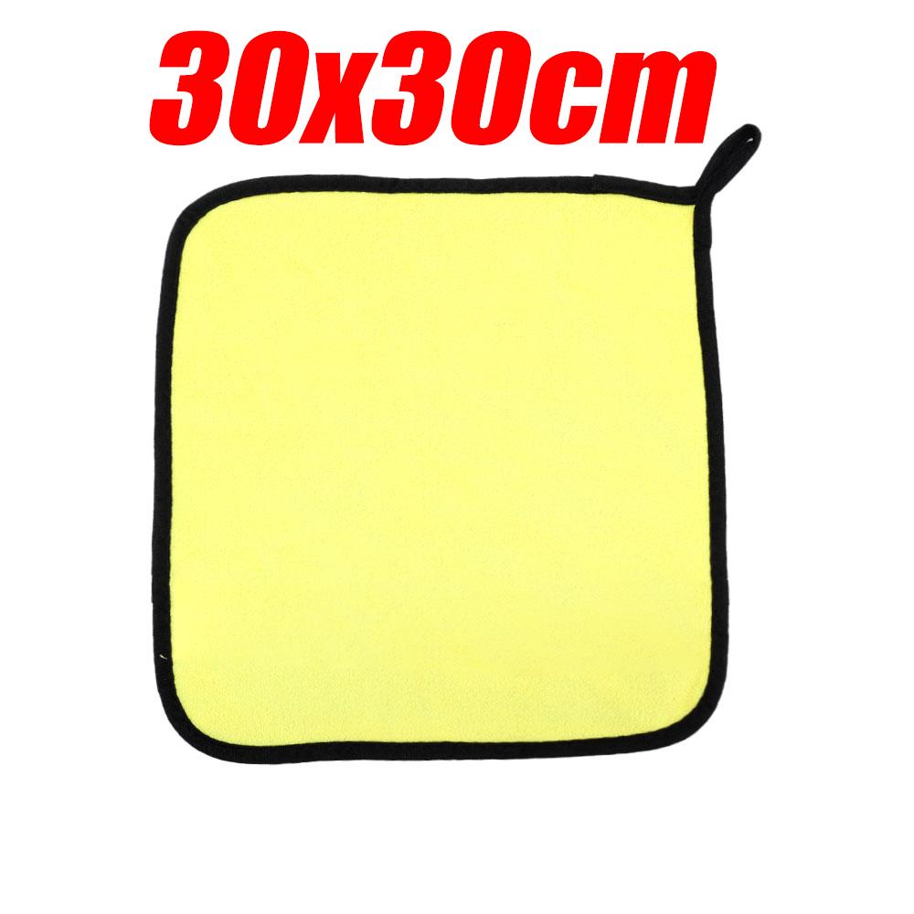1/3/5pcs Microfiber Cleaning Towel Thicken Soft Drying Cloth Car Body Washing Wipe Rag Towels Double Layer Clean Rags 30/40/60cm