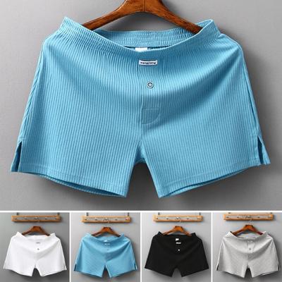 Pantaloncini da pigiama da uomo Elastico in vita Morbido e traspirante Homewear Tinta unita Trama a spirale Elastico Casual Allentato Quick Dry Uomo Mini pantaloni corti