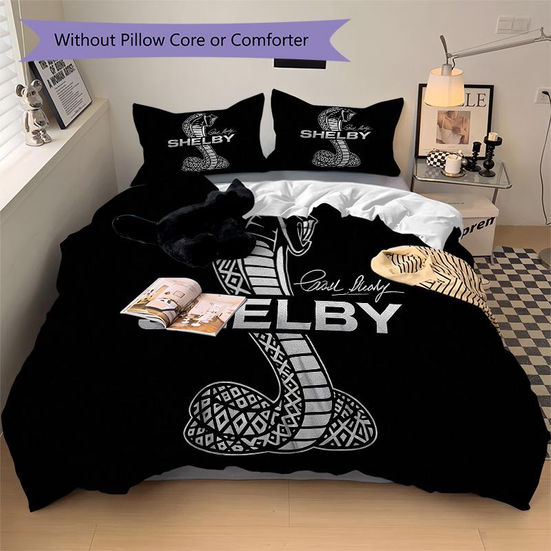 Shelby Snake Bedding 3 Piece Set HD Print Duvet Cover Pillowcases for Teens Adult Bedroom Decoration Christmas Gift