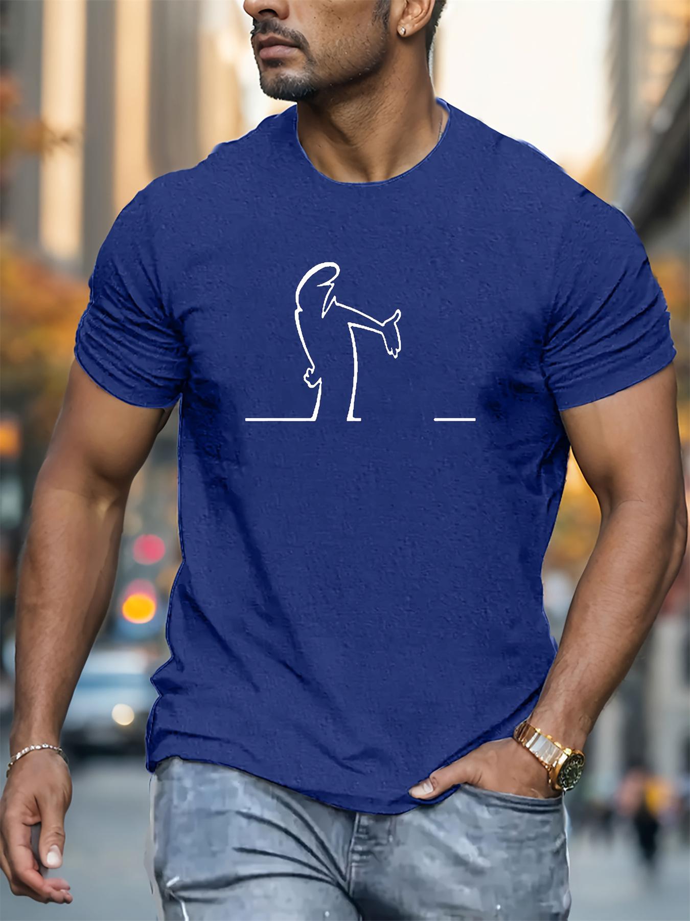 

Men s summer 100 cotton fashionable casual sports loose and interesting pattern printed round neck short sleeved T-shirt top 5XL різнокольоровий
