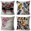 Exotic Flower Cushion Cover Orchid Palm Leaf Design Decorative Throw Pillow Case Living Room Bedroom Sofa Decor