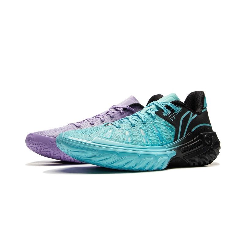 LiNing Jieao 2 Scorpion Men Full Boom Low Top Basketball Shoes Purple Blue Two-Tone ABFV041-3 41.5