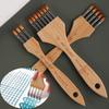 3pcs Multi-toothed Nylon Wool Flat/pointed-head Painting Brush Art Set Supplies Watercolor/ Acrylic Painting Creation Brushes