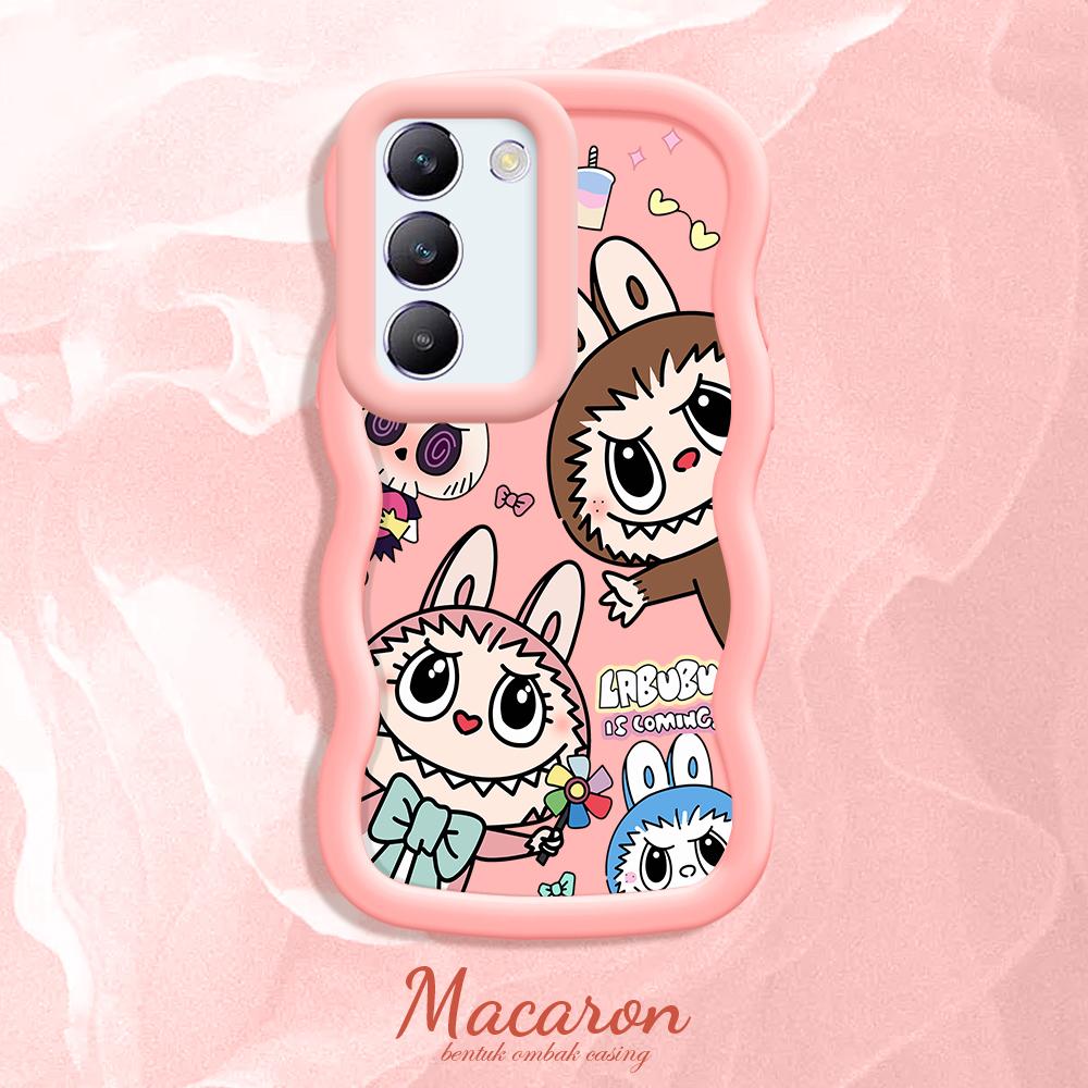 Painted Pattern Big Wave Edge Soft Silicone Material Macaron Phone Case Shockproof Protective Rubber Casing for OnePlus Vivo Motorola Moto