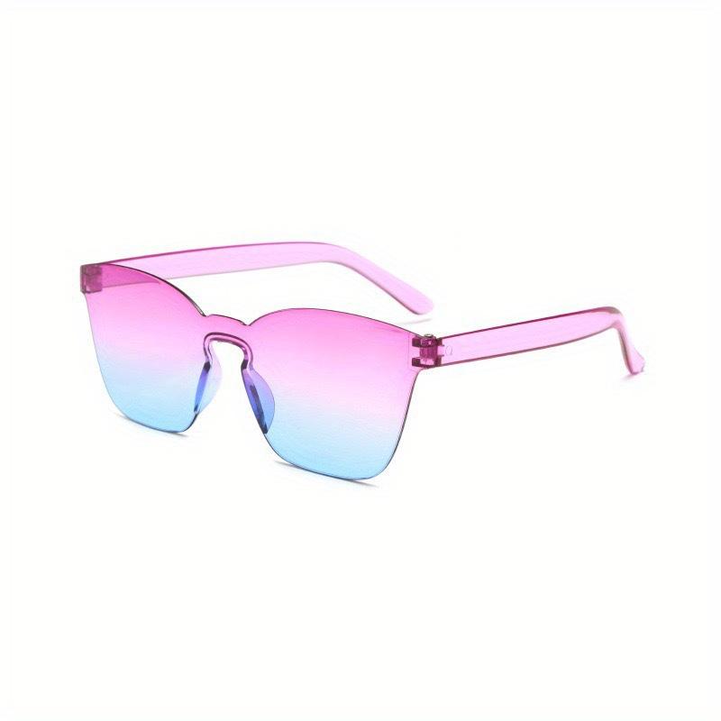 

Candy Color Birthday Party Photo Rainbow Sunglasses Men Dance Funny Anti-Ultraviolet One-Piece Sunglasses Women