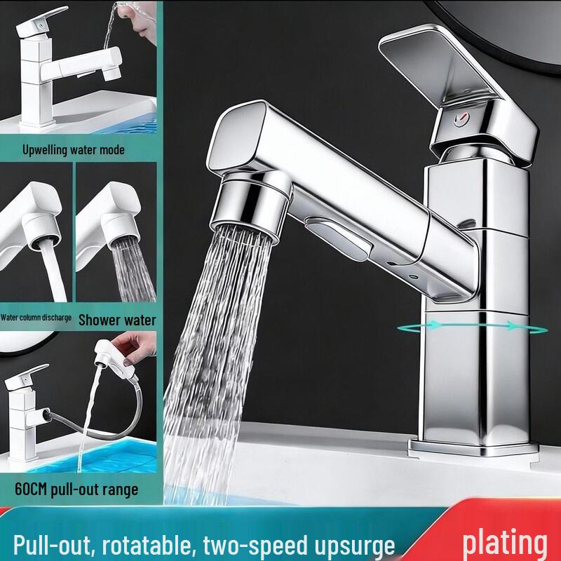 TLXT Pull-Out Basin Faucet with Swivel Spray