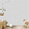 Classic black dots on white background wallpaper 50x1000