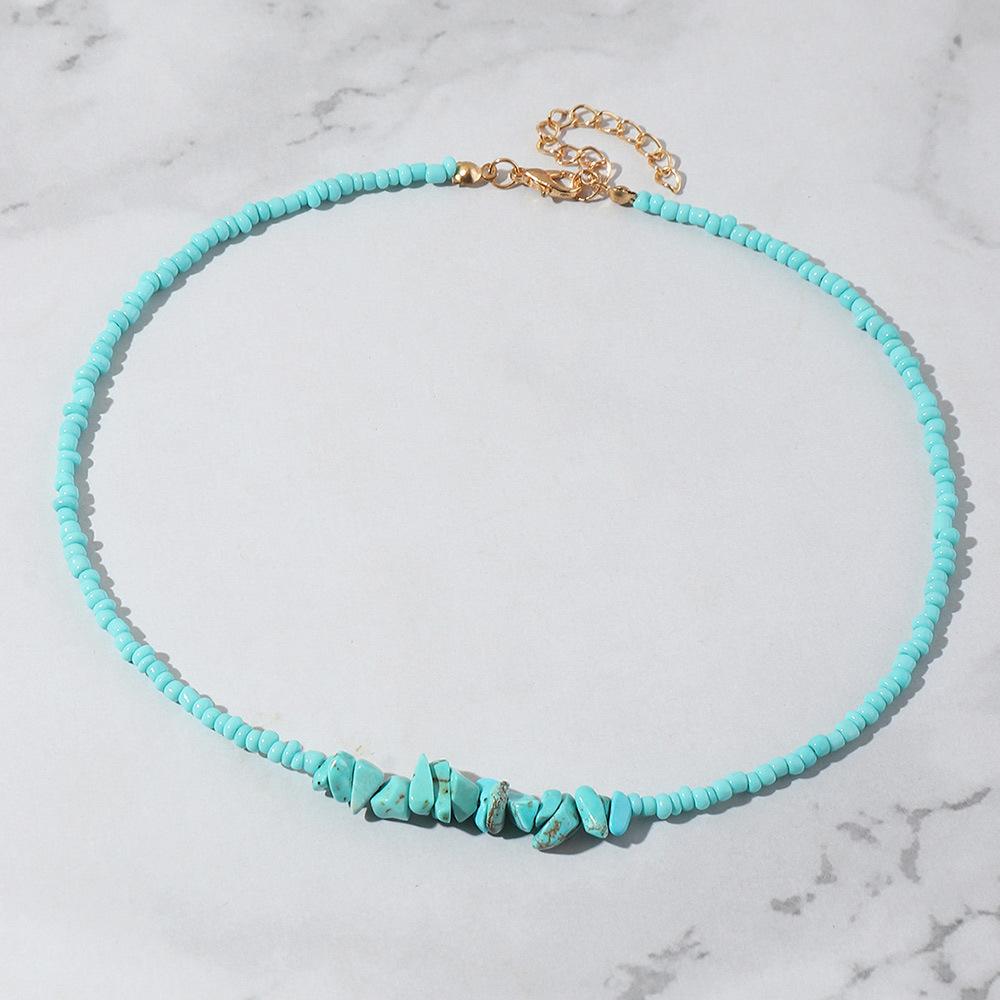 Bohemian Handmade Multilayer Colorful Beads Chain Necklaces Crystal Pendant Jewelry For Women Accessories N0371